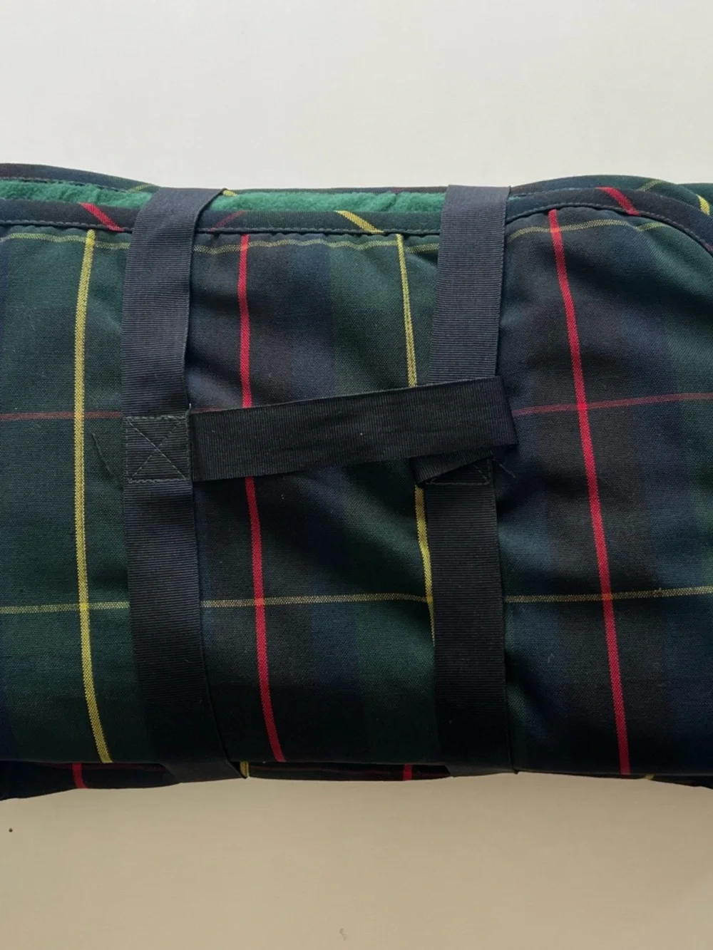 L.L. Bean Weekender Blanket Plaid Picnic Outdoor Roll Up Hunting Stewart Tartan